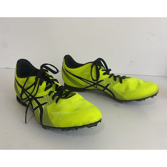 Asics Hyper MD 6 Cleats Mens‎ Sz 9 Yellow Black Lightweight Cushion G502Y - Picture 1 of 12